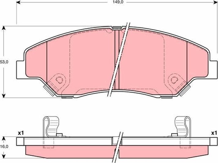 Тормозные колодки TRW. Артикул GDB3241
