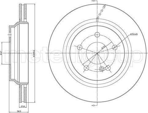 Тормозной диск Metelli. Артикул 23-1727C