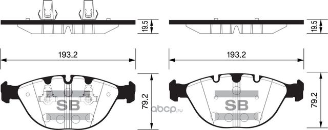 Тормозные колодки Sangsin Hi-Q. Артикул SP2170