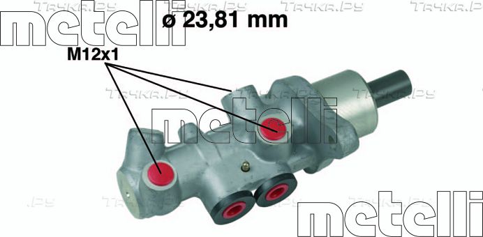Тормозной цилиндр главный Metelli (алюминий) для SEAT Toledo II 2000-2006. Артикул 05-0536
