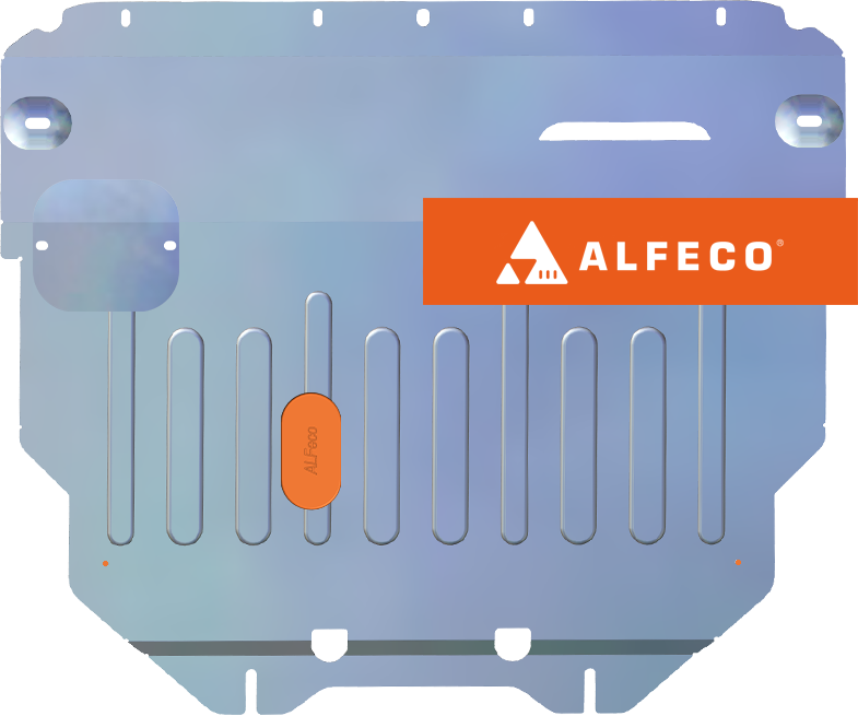 Защита алюминиевая Alfeco для картера и КПП Geely Tugella 2019-2026. Артикул ALF.08.18al