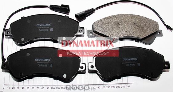 Колодки тормозные дисковые (Dynamatrix-Korea). Артикул DBP1929