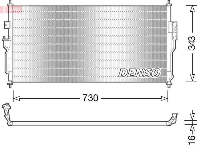 Радиатор кондиционера (конденсатор) Denso для Nissan Almera Classic I 2006-2013. Артикул DCN46006