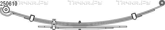 Рессора CS-Germany задняя для Toyota Hilux VII 2004-2015. Артикул 10.250.610.00