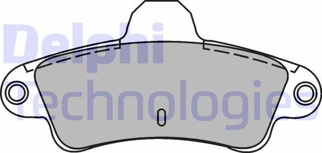 Тормозные колодки Delphi (Low-Metallic) задние для Ford Mondeo II 1996-2000. Артикул LP1242