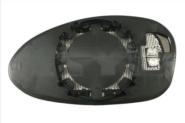 Зеркальное стекло бокового зеркала TYC правое для BMW 1 I (E82/E88) 2007-2009. Артикул 303-0133-1