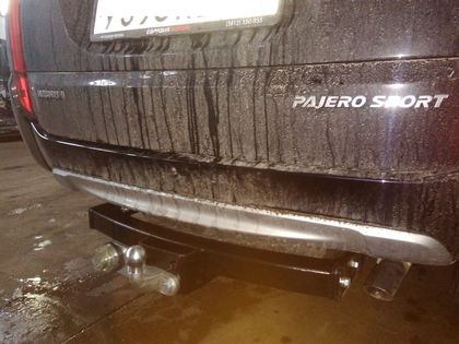 Фаркоп Лидер-Плюс для Mitsubishi Pajero Sport III до рестайлинга 2016-2020. Фланцевое крепление. Артикул M115-F