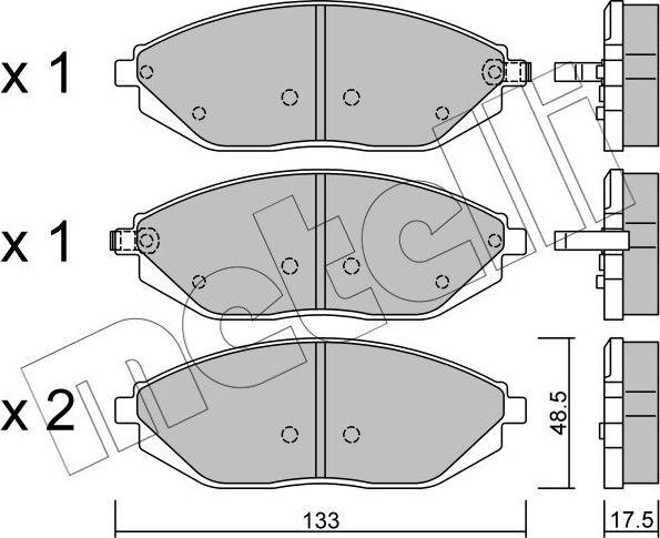 Тормозные колодки Metelli. Артикул 22-0908-0