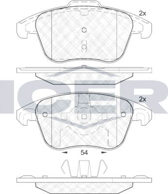 Тормозные колодки Icer передние для Citroen DS4 2011-2015. Артикул 181866-200