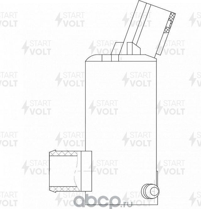 Насос омывателя лобового стекла StartVOLT для Mitsubishi L200 IV 2005-2015. Артикул SWP 1105