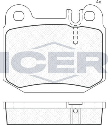 Тормозные колодки Icer задние для Maserati Quattroporte V 2004-2012. Артикул 181391