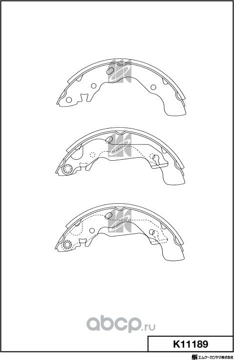 Комплект тормозных колодок (MK Kashiyama) MK Kashiyama. Артикул K11189