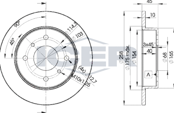 Тормозной диск Icer. Артикул 78BD9901-2