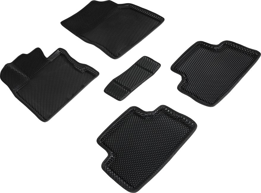 Коврики Seintex 3D EVA Ромб для салона Nissan Qashqai II (японская) 2014-2016 ЧЕРНЫЕ. Артикул 95326