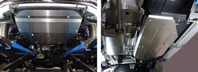 Защита алюминиевая ТСС (4 мм) для картера, КПП, бака Volkswagen Multivan T6 2015-2020. Артикул ZKTCC00291K