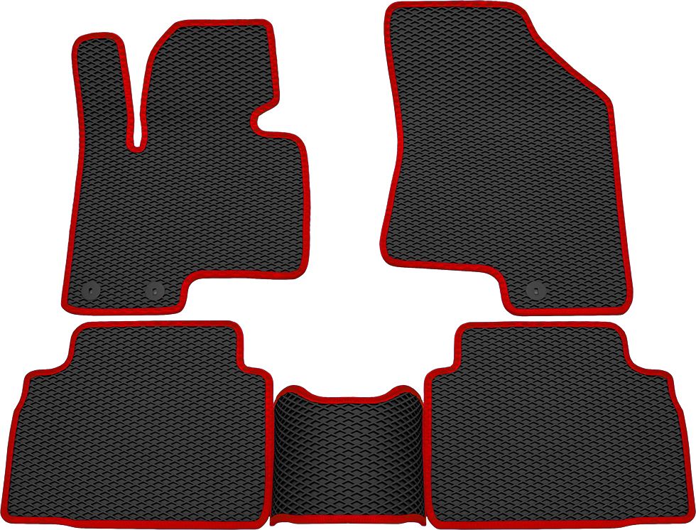 Коврики Rezkon EVA для салона Hyundai ix35 I 2010-2015 Красный кант. Артикул 9020040104
