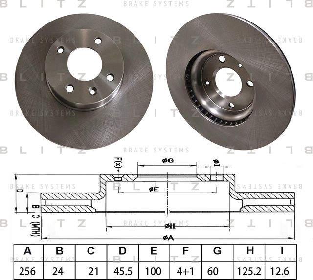 Диск тормозной (Blitz). Артикул BS0585