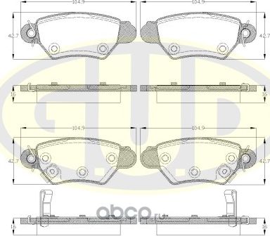 Тормозные колодки G.U.D.. Артикул GBP068502