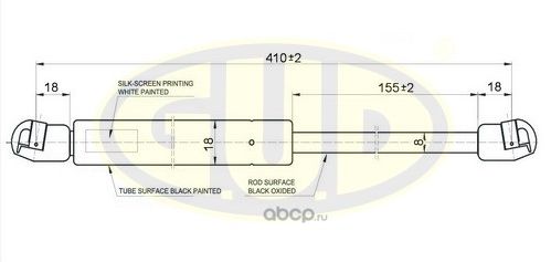 Амортизатор (упор) капота G.U.D. для BMW X5 II (E70) 2006-2013. Артикул GGS010132