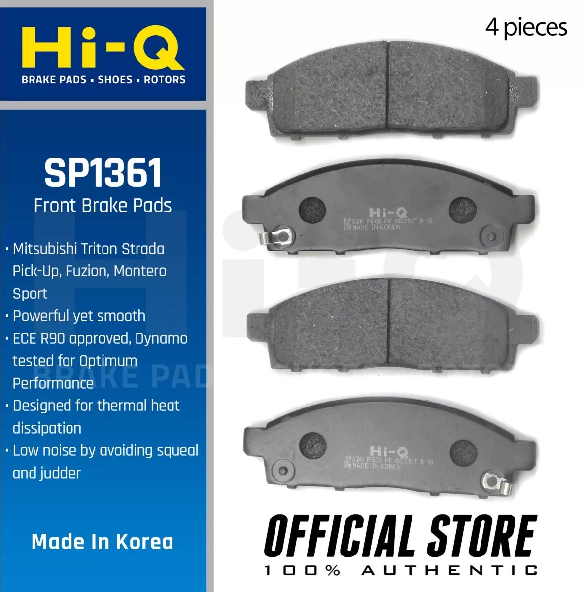 Тормозные колодки Sangsin Hi-Q. Артикул SP1361