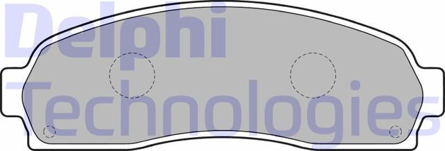 Тормозные колодки Delphi (Low-Metallic) передние для Ford Explorer III 2001-2006. Артикул LP1757