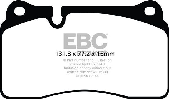 Тормозные колодки EBC Brakes. Артикул DP52070NDX