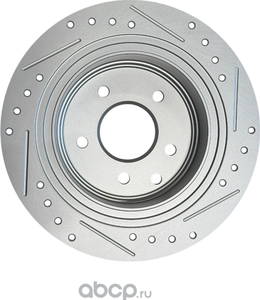 Задний тормозной диск Evolution с перфорацией и насечками, в покрытии GEOMET (Powerstop). Артикул JBR1102