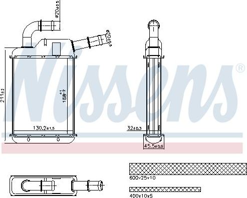 Радиатор отопителя (печки) Nissens. Артикул 707279