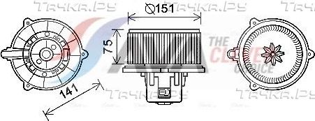 Вентилятор, мотор печки (отопителя) салона AVA для Kia Spectra II 2004-2009. Артикул KA8247