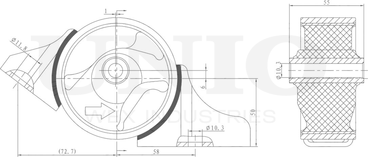 Опора двигателя (Unio). Артикул RMP-15049