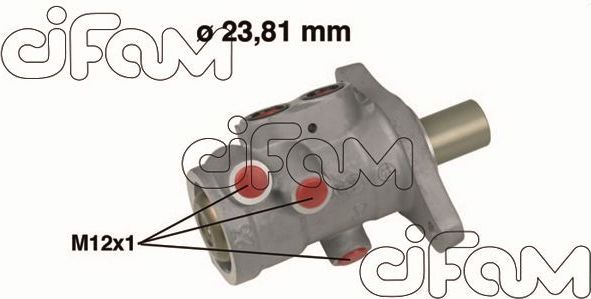 Тормозной цилиндр главный Cifam (алюминий). Артикул 202-556