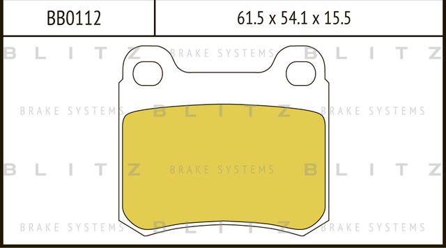 Колодки тормозные дисковые | зад | (Blitz) Blitz. Артикул BB0112
