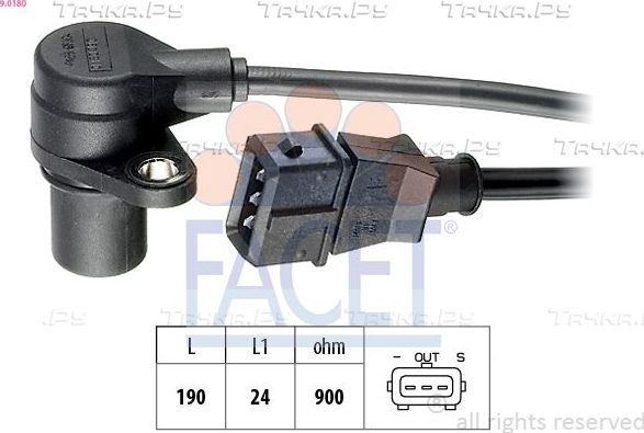 Датчик положения коленвала Facet Made in Italy - OE Equivalent для Rover 25 1999-2005. Артикул 9.0180