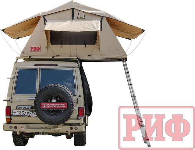 Палатка на крышу автомобиля РИФ Soft RT01-120, тент песочный. Артикул RIFRT0112060000