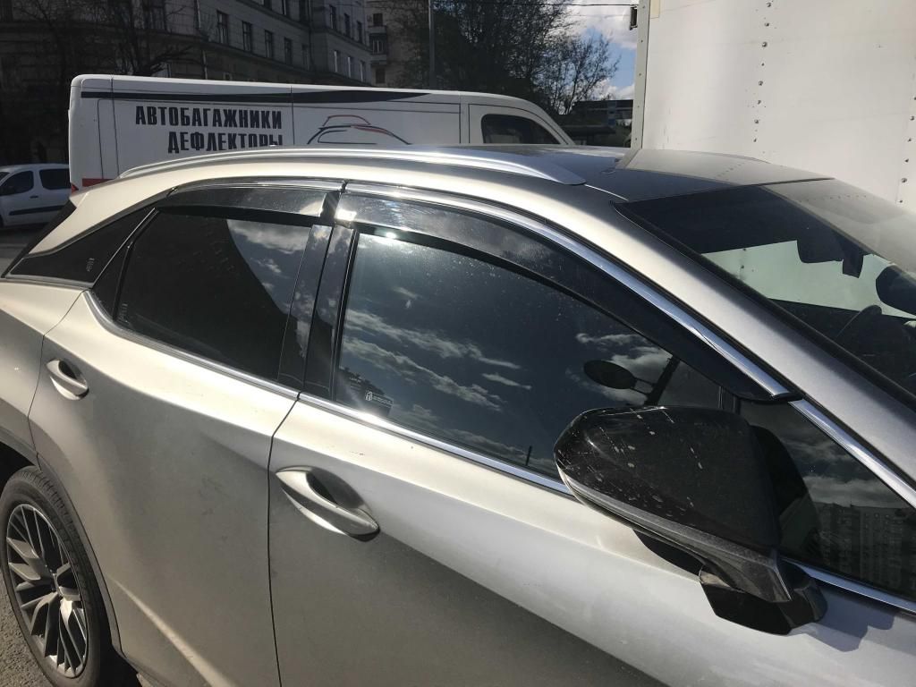 Дефлекторы Alvi-Style для окон с нержавеющим молдингом Lexus RX IV 2015-2026. Артикул ALV393M