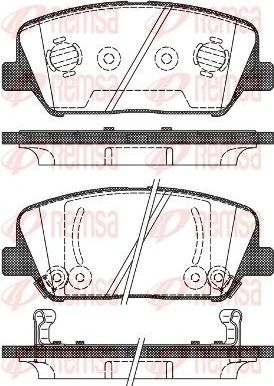 Тормозные колодки Remsa передние для Kia Optima III 2010-2015. Артикул 1398.02