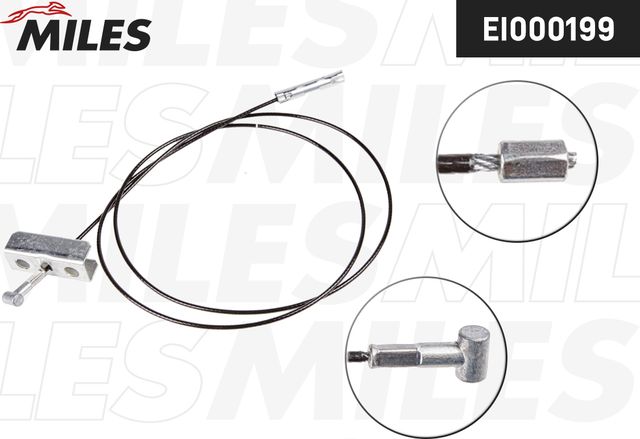 Трос ручника (тросик ручного тормоза) Miles задний для Renault Trafic II 2001-2014. Артикул EI000199