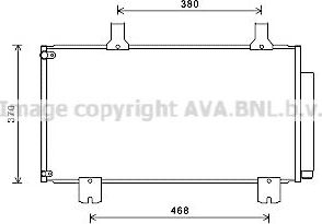 Радиатор кондиционера (конденсатор) AVA для Honda Accord IX 2014-2026. Артикул HD5247D