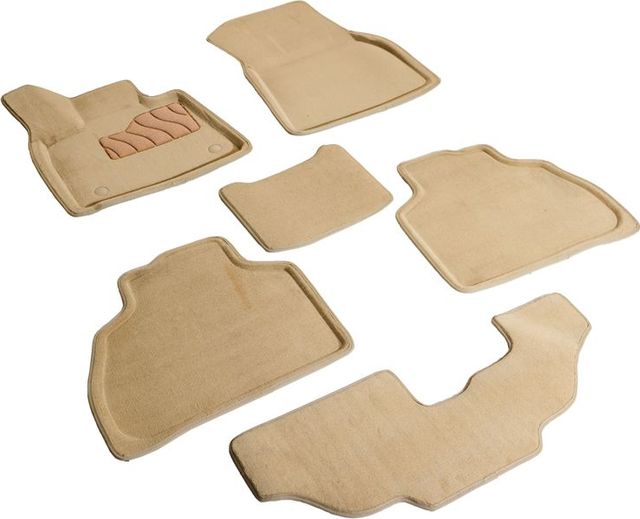 Коврики Seintex ворсовые для салона BMW X7 G07 2018-2026 Бежевые. Артикул 98642