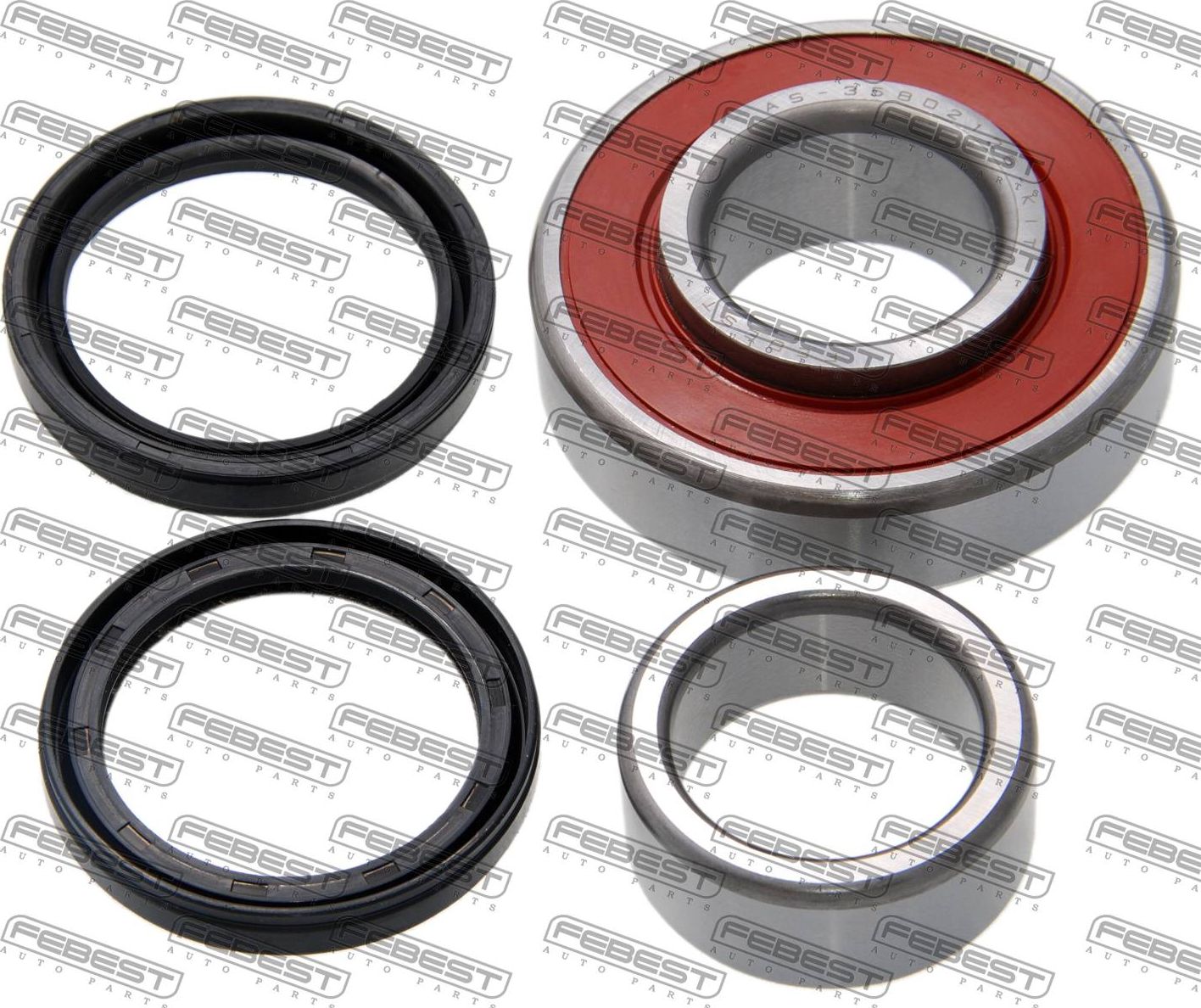 Ступичный подшипник (подшипник ступицы колеса) Febest. Артикул AS-35802126-KIT