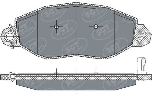 Тормозные колодки SCT-Germany передние для Ford Transit VI 2000-2006. Артикул SP 281 PR