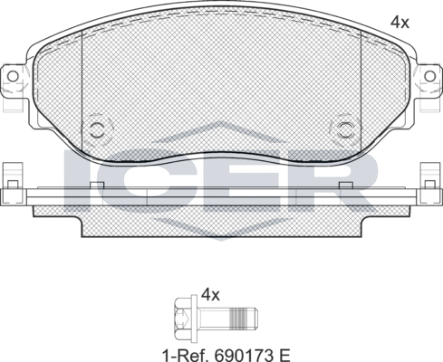 Тормозные колодки Icer. Артикул 142219