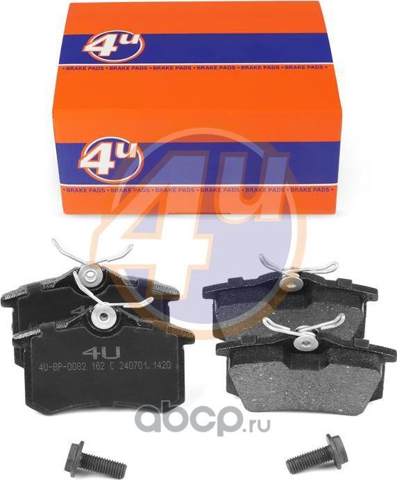 КОЛОДКИ ЗАД RENAULT ESPACE III (JE0_) SCENIC I MPV (JA0/1_, FA0_) AVANTIME (DE0_ (4U). Артикул 4UBP0082
