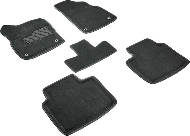 Коврики Seintex 3D ворсовые для салона Geely Monjaro 2021-2026 ЧЕРНЫЕ. Артикул 99075