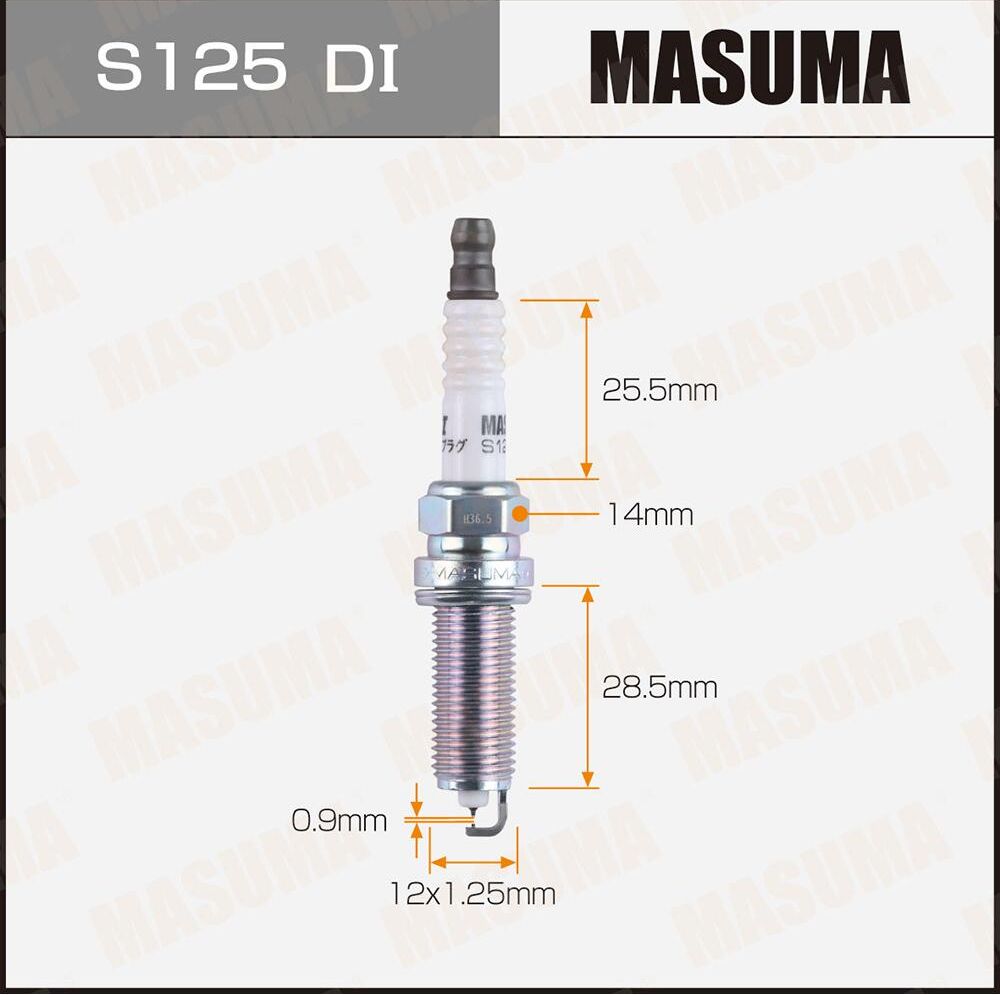 Свеча зажигания MASUMA DOUBLE IRIDIUM (DILKAR7C9H). Артикул S125DI