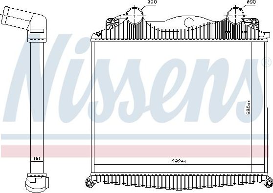 Интеркулер Nissens. Артикул 97014