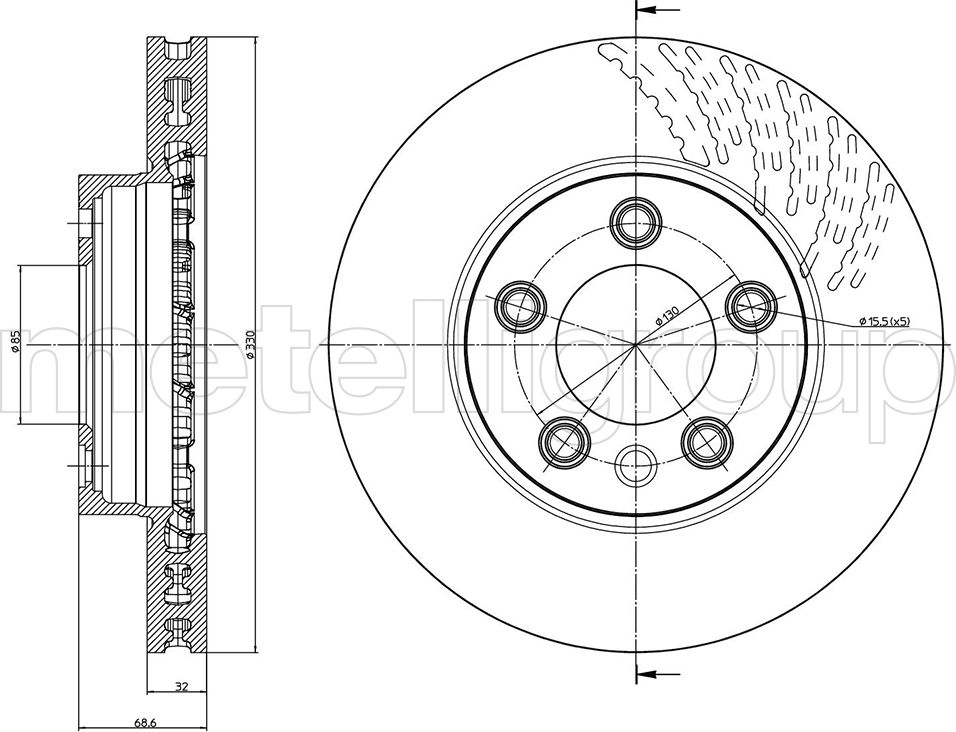 Тормозной диск Metelli. Артикул 23-0920C