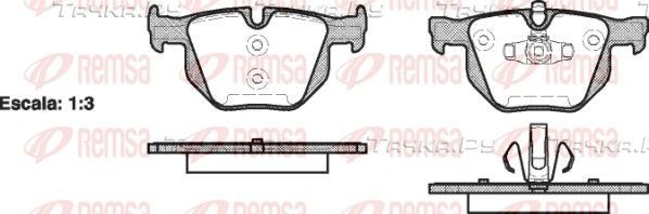 Тормозные колодки Remsa задние для BMW X1 I (E84) 2009-2011. Артикул 0381.70
