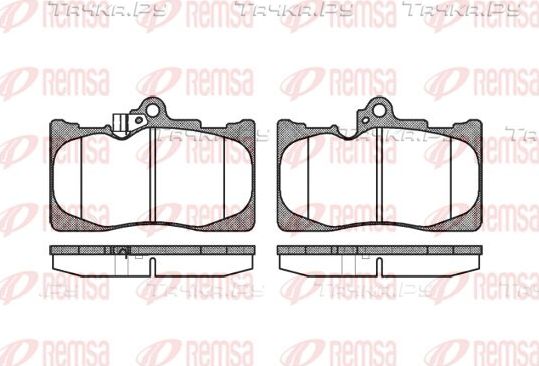 Тормозные колодки Remsa передние для Toyota RAV4 IV (CA40) 2012-2019. Артикул 1180.02