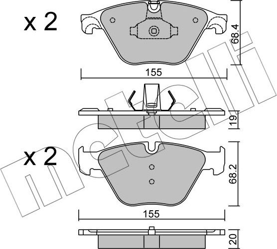 Тормозные колодки Metelli. Артикул 22-0918-0